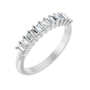 1/2 ct tw Diamond Lab Grown Anniversary Band in 14K White Gold...