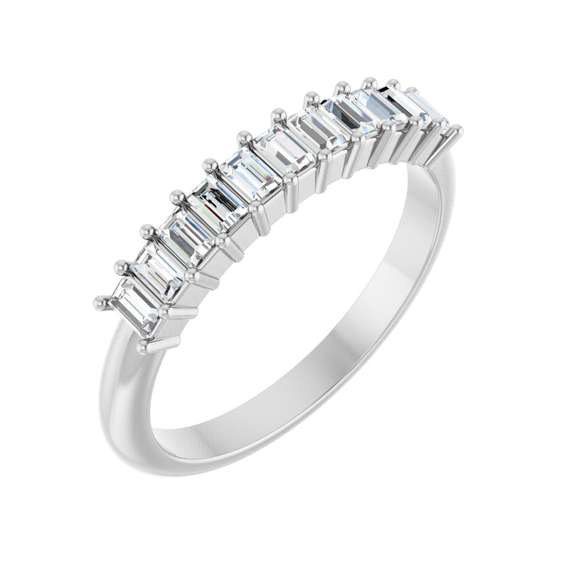 1/2 ct tw Diamond Lab Grown Anniversary Band in 14K White Gold...