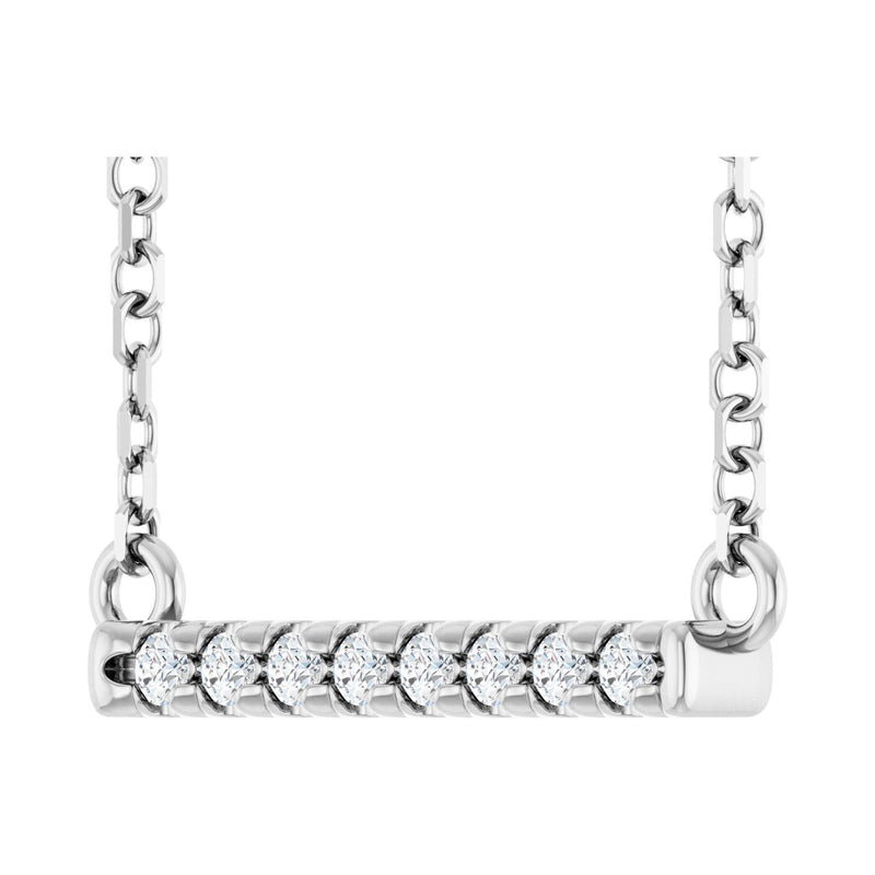 6 ct tw Solitaire Lab Grown Diamond Necklace in 14K White Gold (1... - view 2