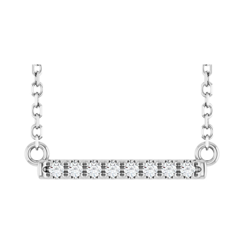 6 ct tw Solitaire Lab Grown Diamond Necklace in 14K White Gold (1...