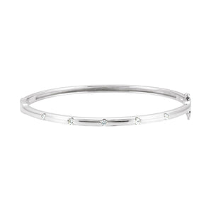 7" Lab Grown Diamond Accented Bracelet in 14K White Gold (1/4 ct ...