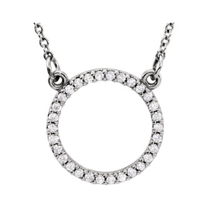 1/5 ct tw Petite Lab Grown Diamond Necklace in 14K White Gold (18...