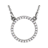 1/5 ct tw Petite Lab Grown Diamond Necklace in 14K White Gold (18...