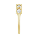 3/4 ct tw Five-Stone Bezel Lab Grown Anniversary Band in 14K Whit... - view 4