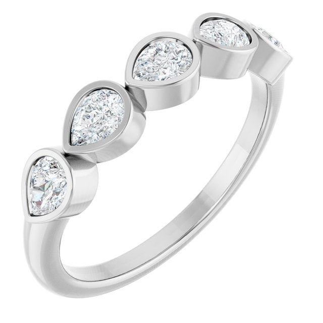The Piper — Five-Stone Bezel Anniversary Band