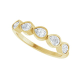 3/4 ct tw Five-Stone Bezel Lab Grown Anniversary Band in 14K Whit... - view 5