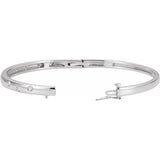 7" Lab Grown Diamond Accented Bracelet in 14K White Gold (1/2 ct ... - view 2
