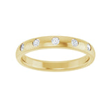 2 ct tw Five-Stone Gypsy-Set Lab Grown Anniversary Band in 14K Wh... - view 3