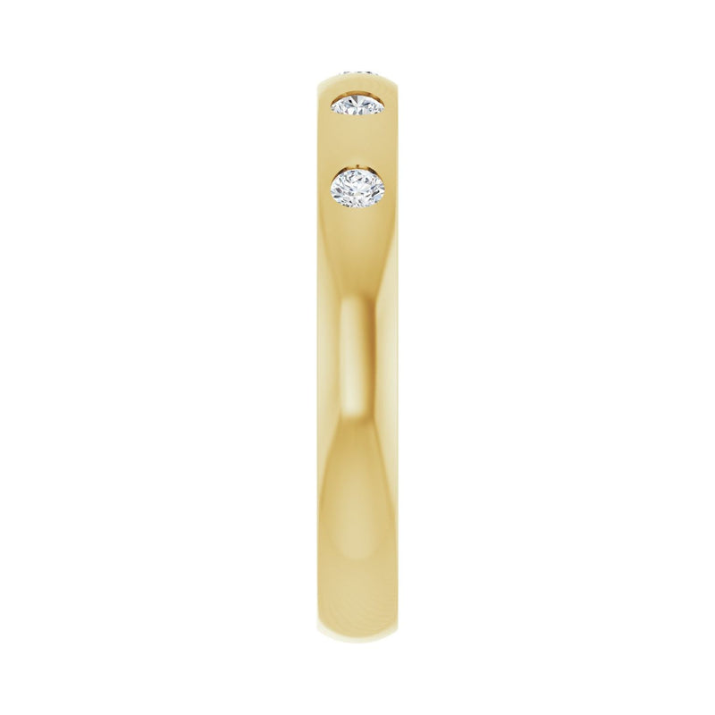 2 ct tw Five-Stone Gypsy-Set Lab Grown Anniversary Band in 14K Wh... - view 4