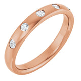 The Padua — Five-Stone Gypsy-Set Anniversary Band - Rose