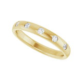2 ct tw Five-Stone Gypsy-Set Lab Grown Anniversary Band in 14K Wh... - view 5