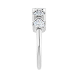 1 ct tw Five-Stone Bezel Lab Grown Anniversary Band in 14K White ... - view 4