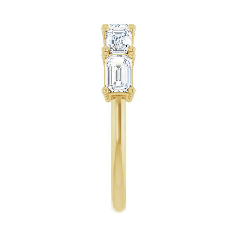 1 3/4 ct tw Five-Stone Lab Grown Anniversary Band in 14K White Go... - view 4