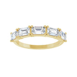 1 3/4 ct tw Five-Stone Lab Grown Anniversary Band in 14K White Go... - view 3