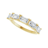 1 3/4 ct tw Five-Stone Lab Grown Anniversary Band in 14K White Go... - view 5