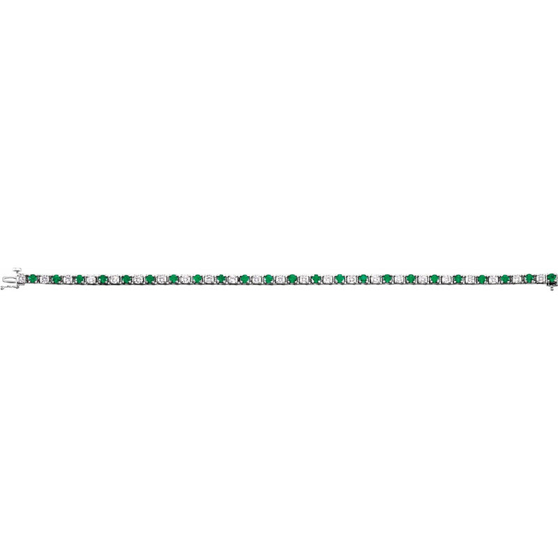 7" Lab Grown Diamond Line Bracelet in 14K White Gold (2 1/3 ct tw... - view 3