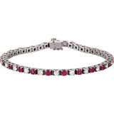 7" Lab Grown Diamond Line Bracelet in 14K White Gold (2 1/3 ct tw...