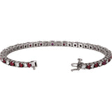 7" Lab Grown Diamond Line Bracelet in 14K White Gold (2 1/3 ct tw... - view 2