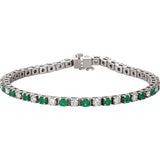7" Lab Grown Diamond Line Bracelet in 14K White Gold (2 1/3 ct tw...