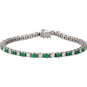 7" Lab Grown Diamond Line Bracelet in 14K White Gold (2 3/8 ct tw...