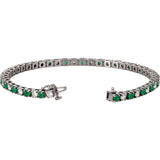 7" Lab Grown Diamond Line Bracelet in 14K White Gold (2 3/8 ct tw... - view 3