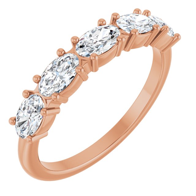 The Ione — Five-Stone Anniversary Band - Rose
