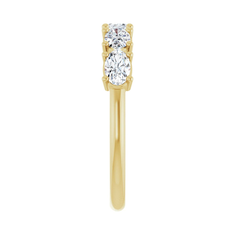 1 1/4 ct tw Five-Stone Lab Grown Anniversary Band in 14K White Go... - view 4