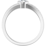 The Cedar — Celtic-Inspired Solitaire Wedding Band - view 2