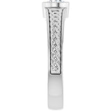 The Cedar — Celtic-Inspired Solitaire Wedding Band - view 4