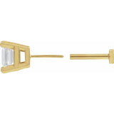The Bora — Emerald Stud Earrings - Yellow