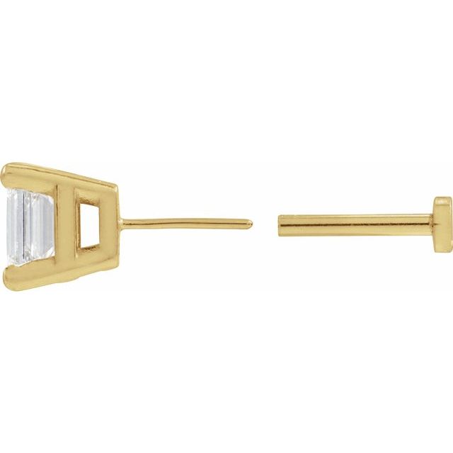 The Bora — Emerald Stud Earrings - Yellow