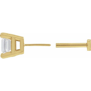The Bora — Emerald Stud Earrings - Rose