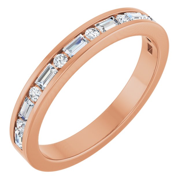 The Silvana — Channel-Set Anniversary Band - Rose