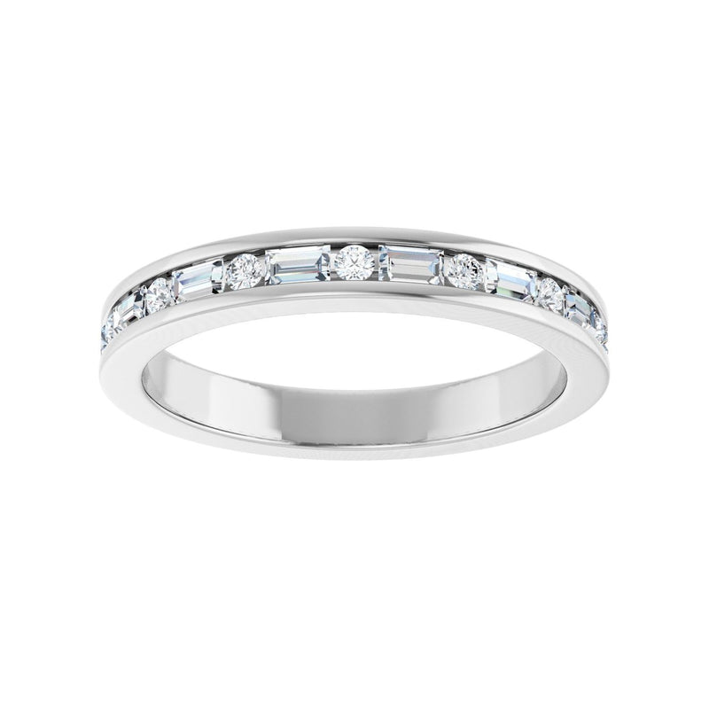 1/3 ct tw Channel-Set Lab Grown Anniversary Band in 14K White Gol... - view 3