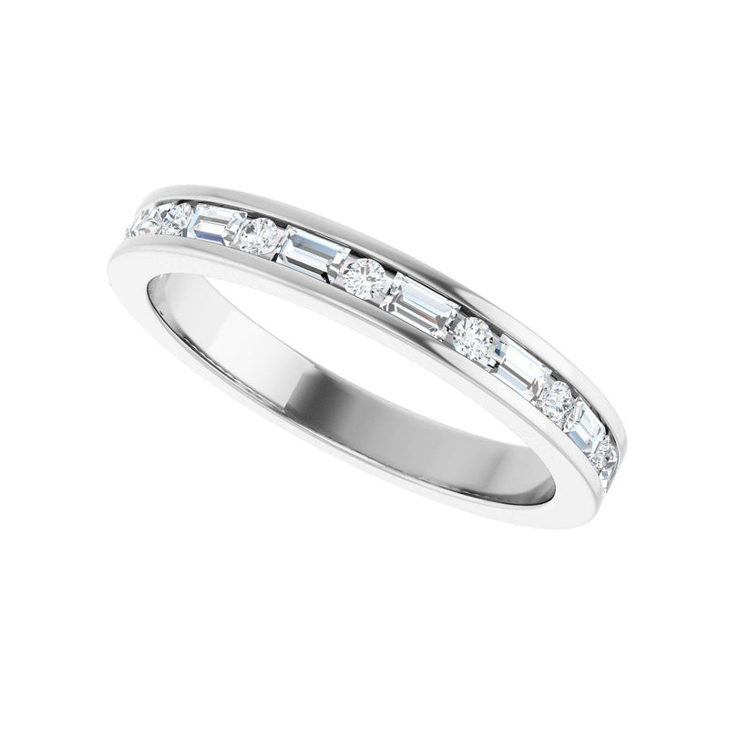 1/3 ct tw Channel-Set Lab Grown Anniversary Band in 14K White Gol... - view 5
