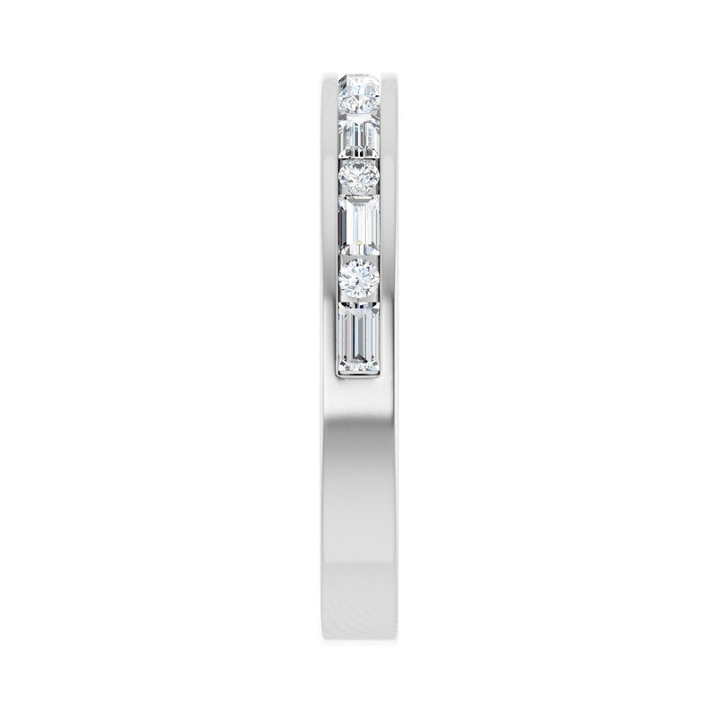 1/3 ct tw Channel-Set Lab Grown Anniversary Band in 14K White Gol... - view 4