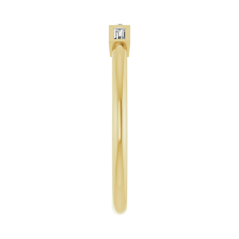 1/10 ct tw Three-Stone Lab Grown Anniversary Band in 14K White Go... - view 4