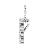 1 ct tw Accented Cross Lab Grown Diamond Necklace in 14K White Go... - view 3