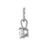 1 ct tw Solitaire Lab Grown Diamond Necklace in 14K White Gold (1... - view 2