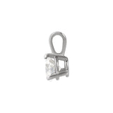 1 ct Round Lab Grown Diamond Solitaire Pendant in 14K White Gold... - view 2