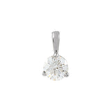 1 ct Round Lab Grown Diamond Solitaire Pendant in 14K White Gold...