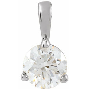 The Zinnia — Round Solitaire Pendant - Yellow