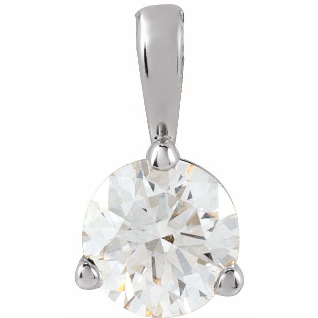 The Zinnia — Round Solitaire Pendant - Yellow