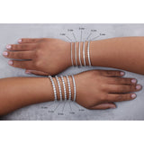7" Lab Grown Diamond Line Bracelet in 14K White Gold (1 ct tw - F... - view 5