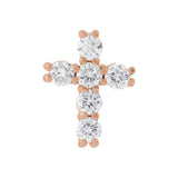 1 1/6 ct Round Lab Grown Diamond Cross Pendant in 14K White Gold...
