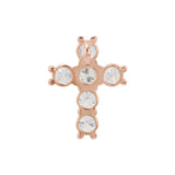 1 1/6 ct Round Lab Grown Diamond Cross Pendant in 14K White Gold... - view 3