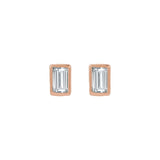3 ct tw Straight Baguette Lab Grown Diamond Bezel Stud Earrings i... - view 2