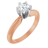 The Aviel — Round Solitaire Engagement Ring - view 1