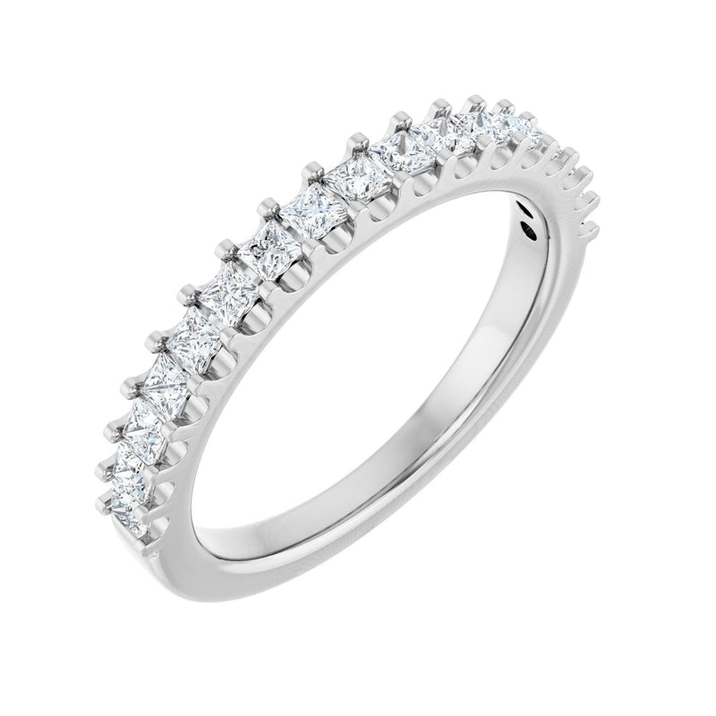 1 1/8 ct tw Shared-Prong Lab Grown Anniversary Band in 14K White ...