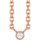 The Flora — Diamond Necklace - Rose